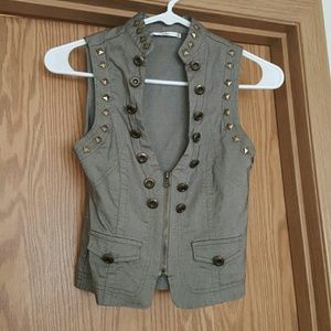 Olive drab vest